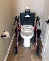 Free2Go Rollator with Raised Toilet Seat & Toilet Safety Frame